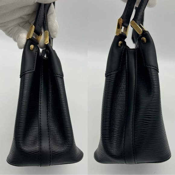 âSOLDâAuthentic Louis Vuitton Black Epi Mandara PM shoulder bag - Picture 9 of 16